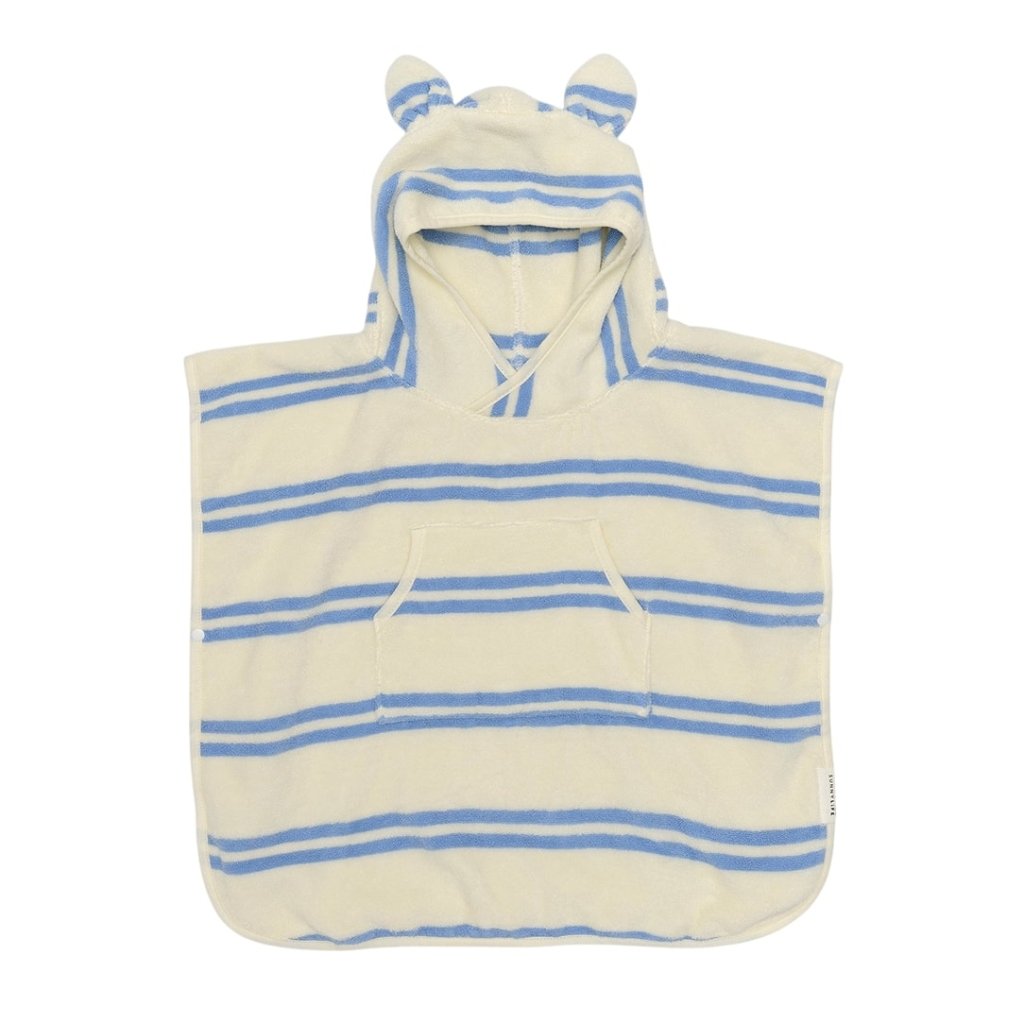 Bambinista - SUNNYLIFE - SUNNYLIFE Kids Character Hooded Towel Sid the Seagull Blue Stripe