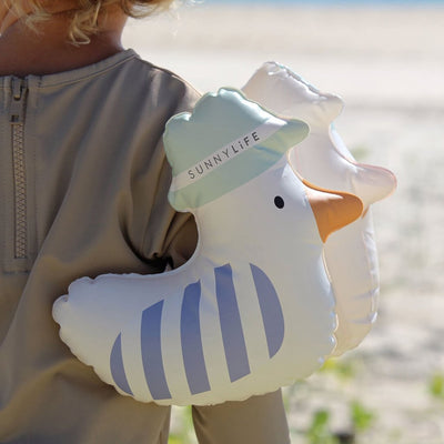 Bambinista - SUNNYLIFE - SUNNYLIFE Kids Inflatable Arm Bands Sid the Seagull Blue Stripe