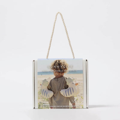 Bambinista - SUNNYLIFE - SUNNYLIFE Kids Inflatable Arm Bands Sid the Seagull Blue Stripe