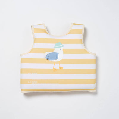 Bambinista - SUNNYLIFE - SUNNYLIFE Kids Swim Vest Sid the Seagull Mustard Stripe