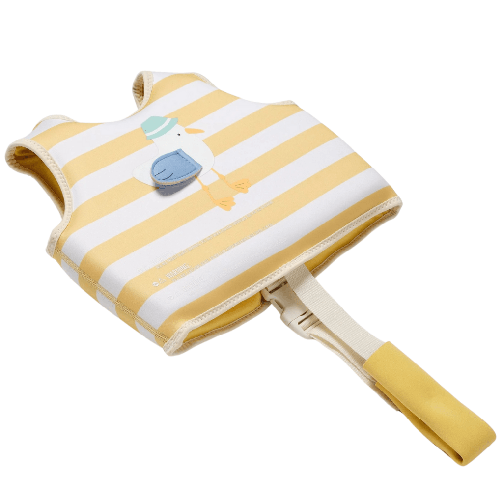 Bambinista - SUNNYLIFE - SUNNYLIFE Kids Swim Vest Sid the Seagull Mustard Stripe