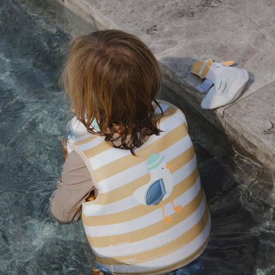 Bambinista - SUNNYLIFE - SUNNYLIFE Kids Swim Vest Sid the Seagull Mustard Stripe