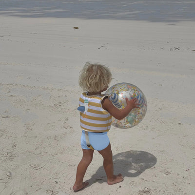 Bambinista - SUNNYLIFE - SUNNYLIFE Kids Swim Vest Sid the Seagull Mustard Stripe