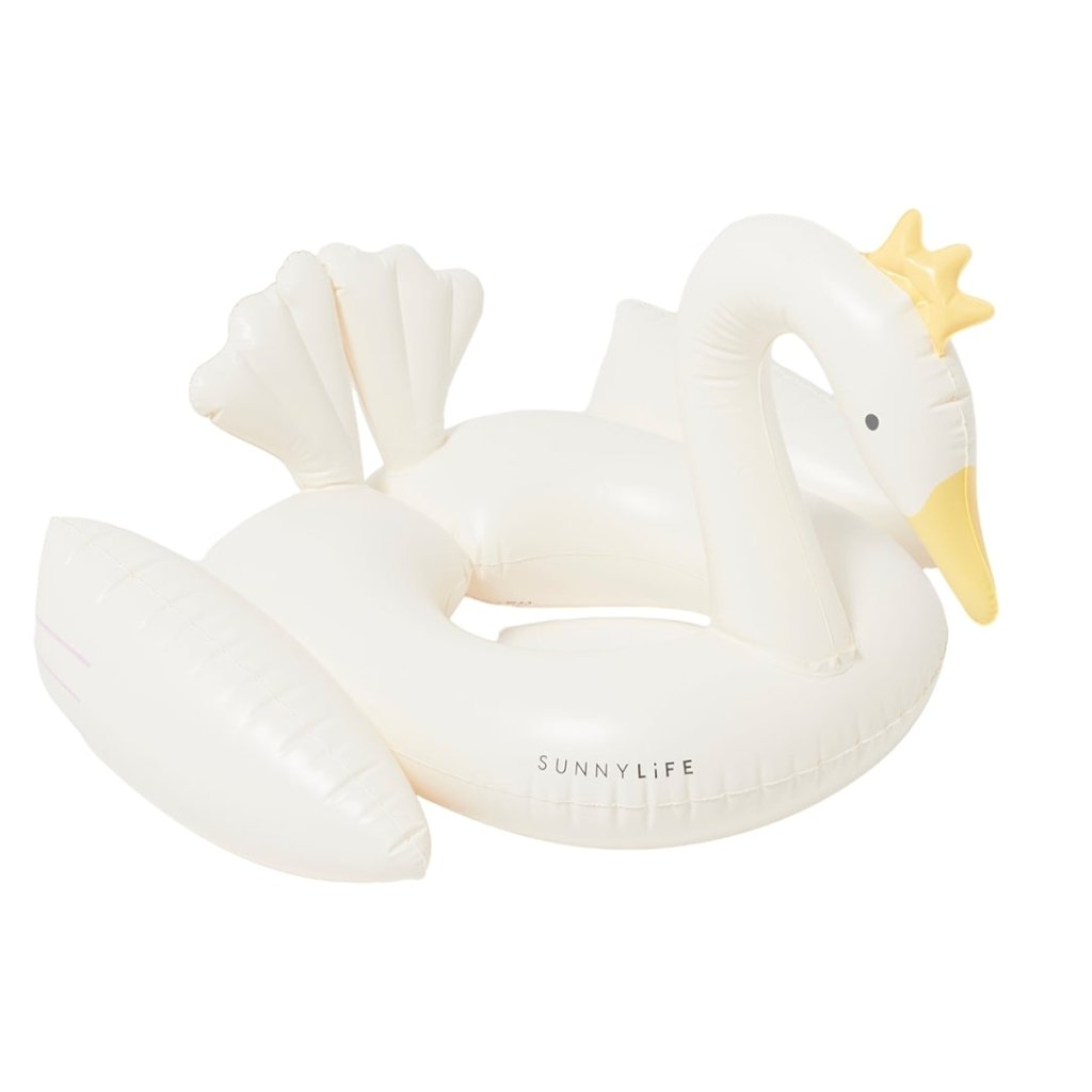 Bambinista-SUNNYLIFE--SUNNYLIFE Kids Tube Pool Ring Princess Swan Multi