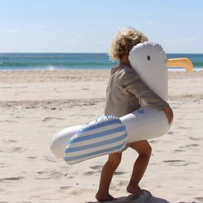 Bambinista - SUNNYLIFE - SUNNYLIFE Kids Tube Pool Ring Sid the Seagull Blue Stripe