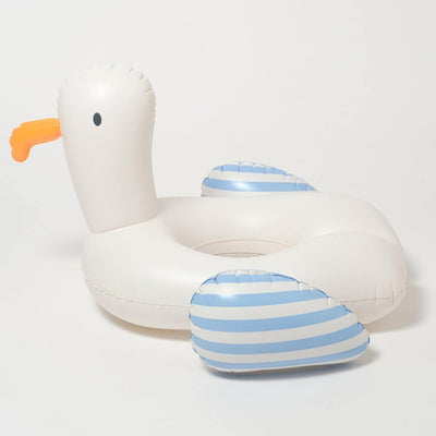 Bambinista - SUNNYLIFE - SUNNYLIFE Kids Tube Pool Ring Sid the Seagull Blue Stripe