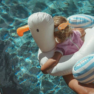 Bambinista - SUNNYLIFE - SUNNYLIFE Kids Tube Pool Ring Sid the Seagull Blue Stripe