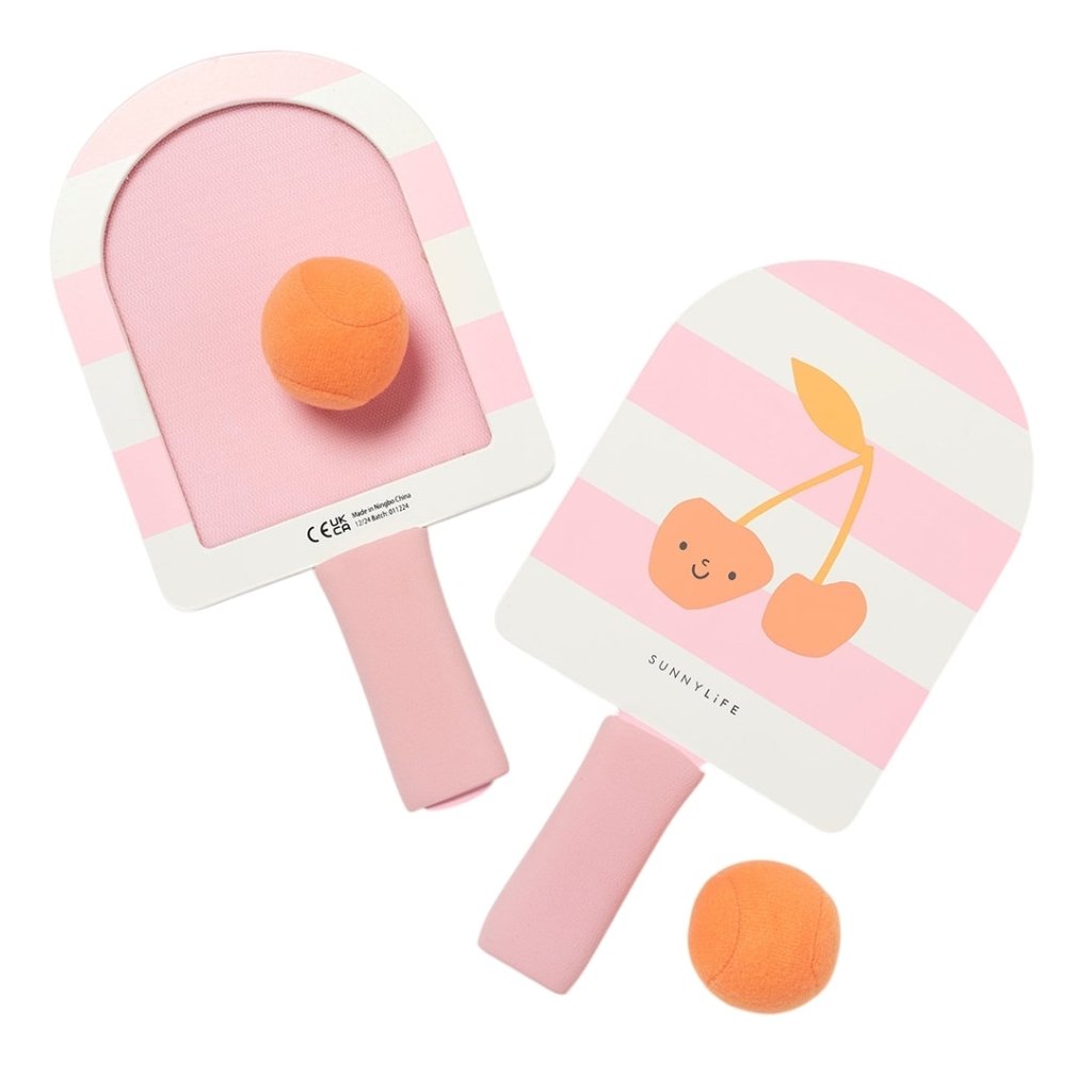 Bambinista - SUNNYLIFE - SUNNYLIFE Kids Velcro Beach Bats Cotton Candy Cherry