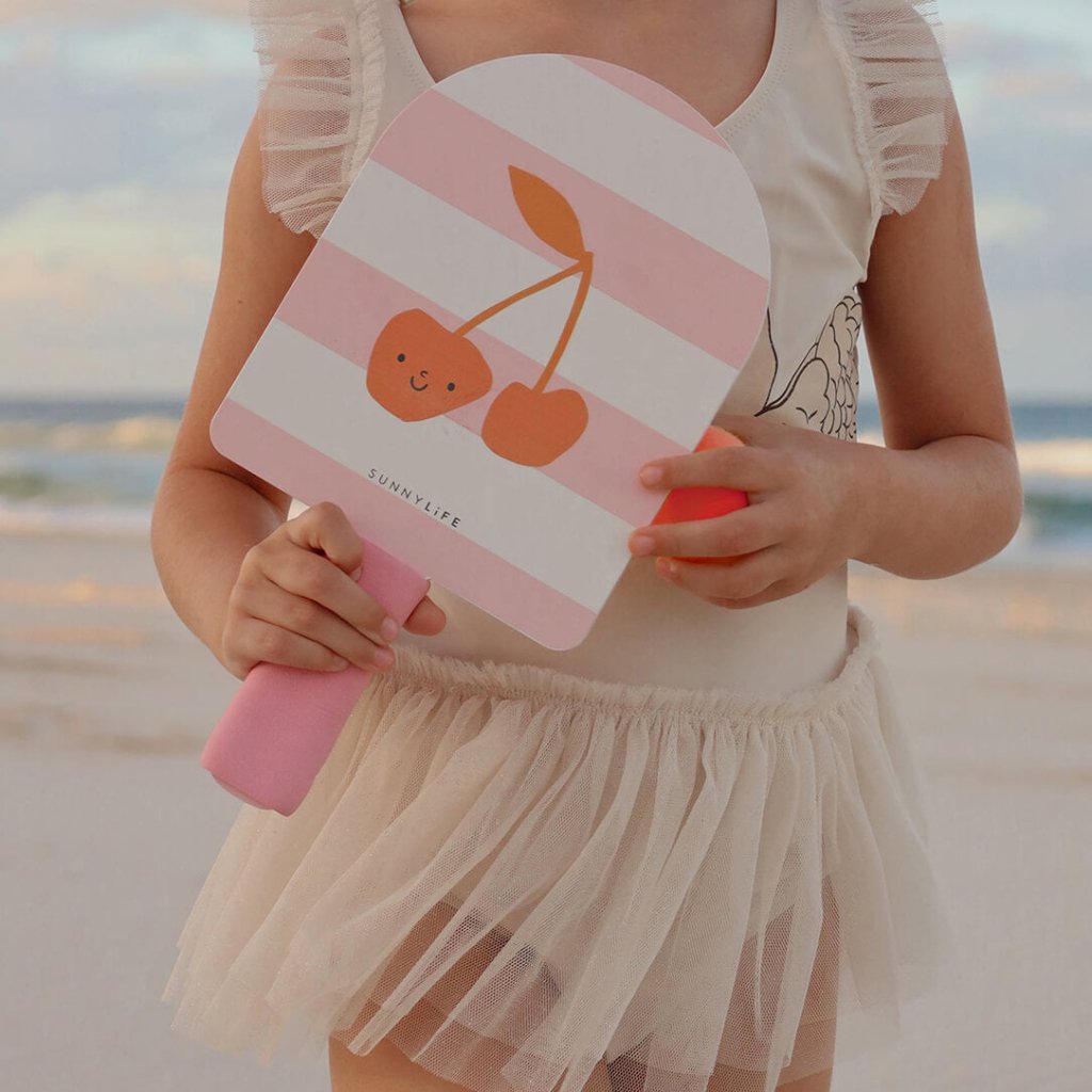 Bambinista - SUNNYLIFE - SUNNYLIFE Kids Velcro Beach Bats Cotton Candy Cherry