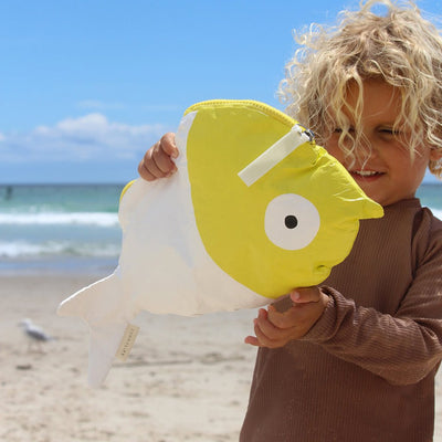 Bambinista - SUNNYLIFE - SUNNYLIFE Kids Wet Bag Finn the Fish Neon Yellow