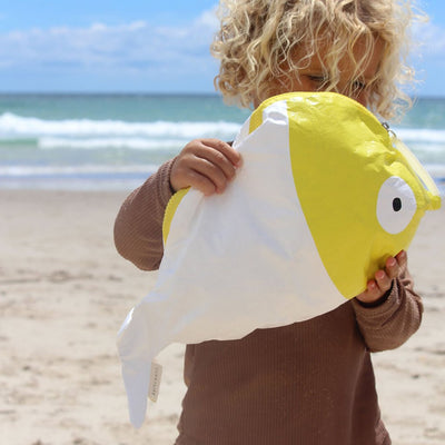 Bambinista - SUNNYLIFE - SUNNYLIFE Kids Wet Bag Finn the Fish Neon Yellow