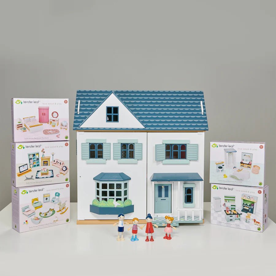 Bambinista - TENDER LEAF TOYS - Toys - TENDER LEAF Dovetail Complete Bundle - Includes House, 5 x Room Sets and Doll Family
