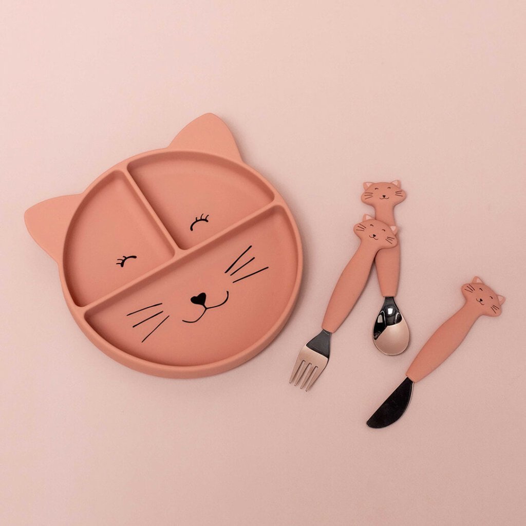 Bambinista - TRIXIE - Tableware - TRIXIE Silicone divided suction plate - Mrs. Cat