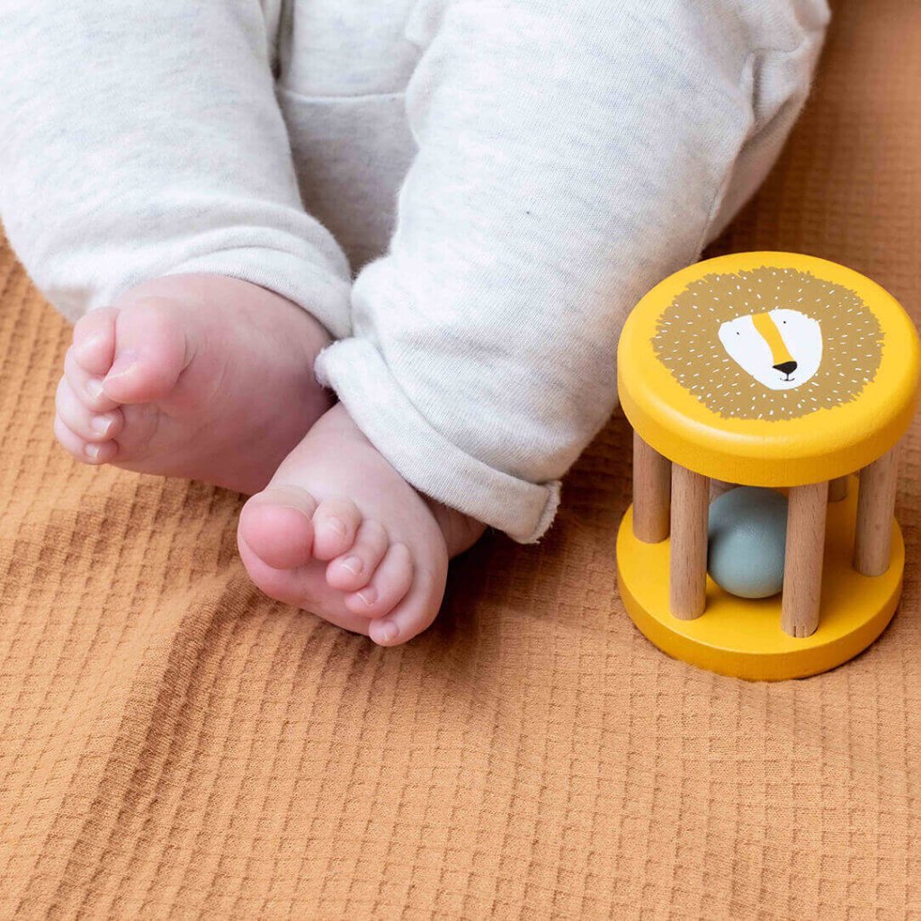 Bambinista - TRIXIE - Toys - TRIXIE Wooden rolling rattle - Mr. Lion