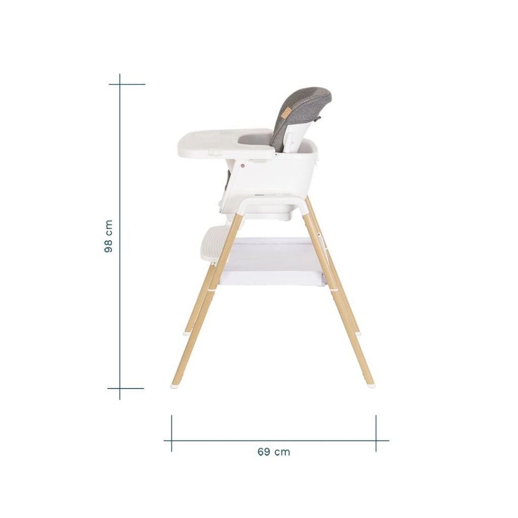Bambinista-TUTTI BAMBINI-Travel-STORE STOCK TUTTI BAMBINI Nova Evolutionary Highchair - Ecru/ Scandinavian Walnut