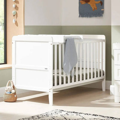 Bambinista-TUTTI BAMBINI-Travel-TUTTI BAMBINI Rio Cot Bed with Cot Top Changer & Mattress - White