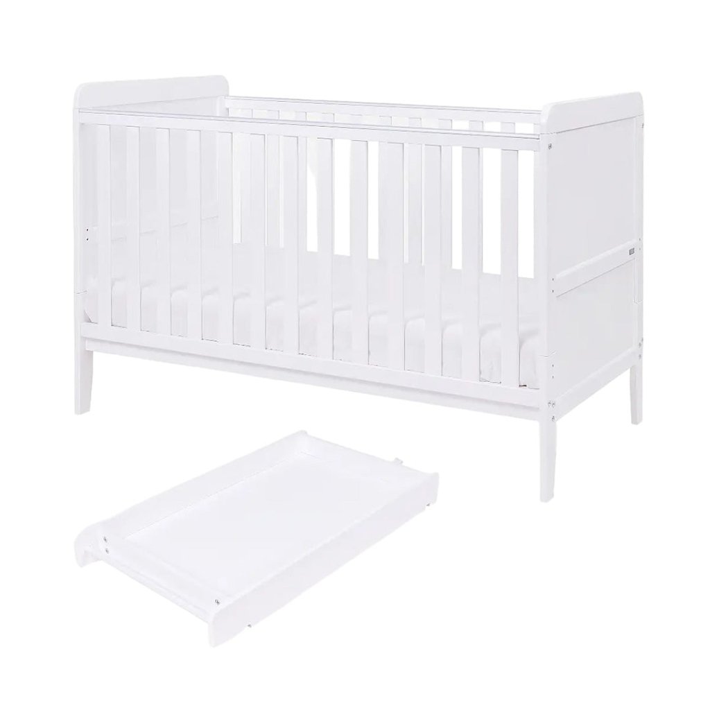 Bambinista-TUTTI BAMBINI-Travel-TUTTI BAMBINI Rio Cot Bed with Cot Top Changer & Mattress - White