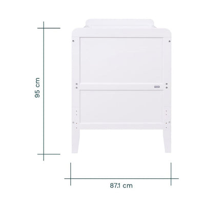 Bambinista-TUTTI BAMBINI-Travel-TUTTI BAMBINI Rio Cot Bed with Cot Top Changer & Mattress - White