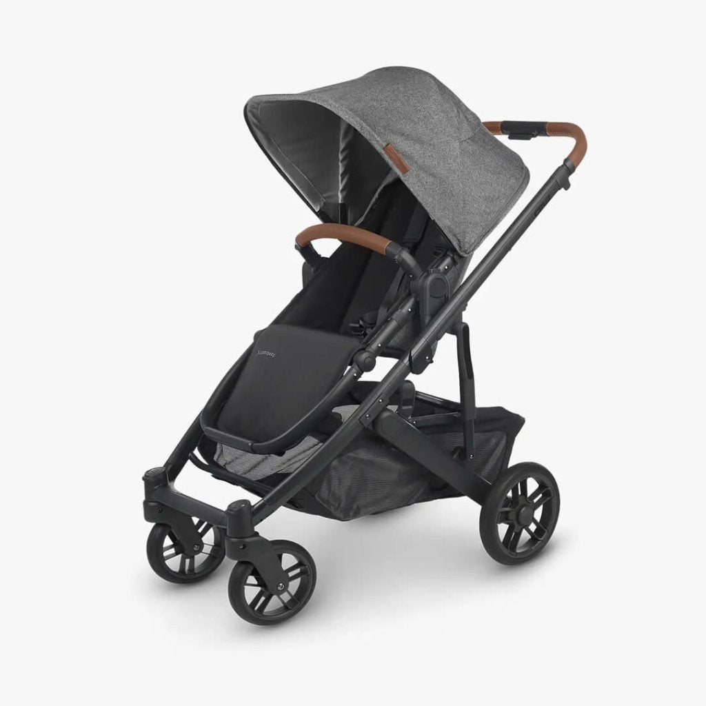 Bambinista - UPPABABY - Travel - UPPABABY CRUZ V2 Stroller - Charcoal Mélange | Carbon Frame | Saddle Leather (Greyson)