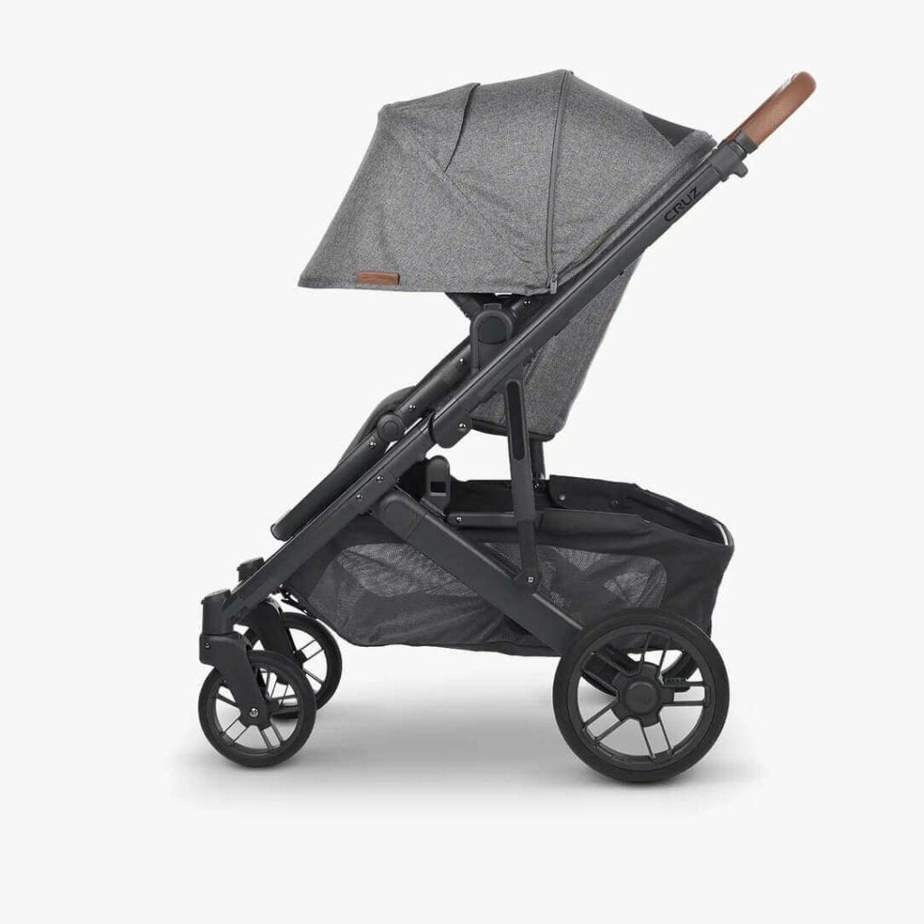 Bambinista - UPPABABY - Travel - UPPABABY CRUZ V2 Stroller - Charcoal Mélange | Carbon Frame | Saddle Leather (Greyson)