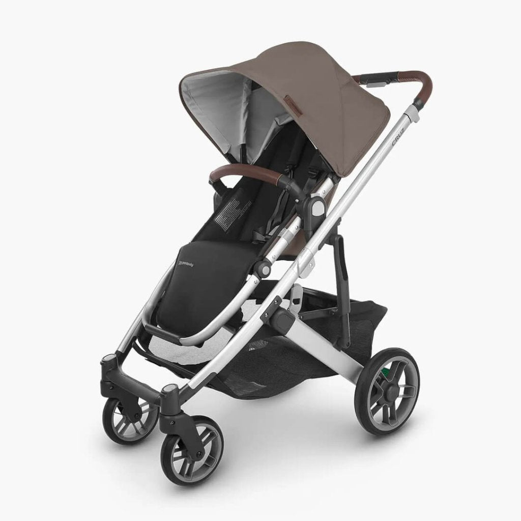Bambinista - UPPABABY - Travel - UPPABABY CRUZ V2 Stroller - Dark Taupe | Silver Frame | Chestnut Leather (Theo)