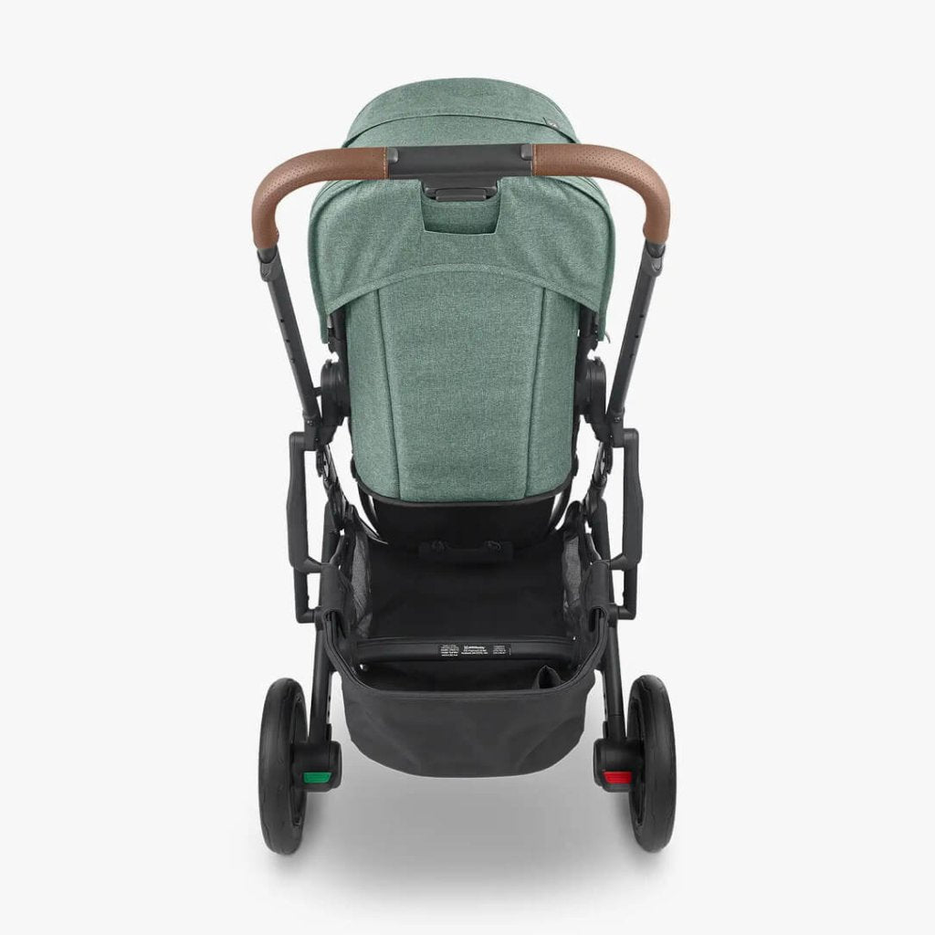 Bambinista - UPPABABY - Travel - UPPABABY CRUZ V2 Stroller - Green Mélange | Carbon Frame | Saddle Leather (Gwen)