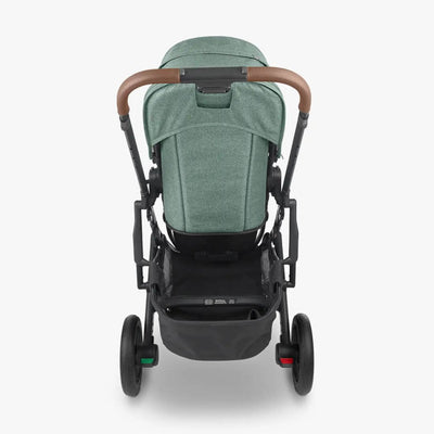 Bambinista - UPPABABY - Travel - UPPABABY CRUZ V2 Stroller - Green Mélange | Carbon Frame | Saddle Leather (Gwen)