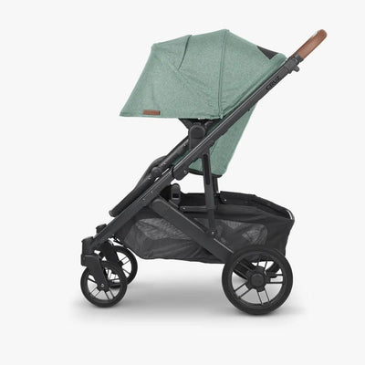 Bambinista - UPPABABY - Travel - UPPABABY CRUZ V2 Stroller - Green Mélange | Carbon Frame | Saddle Leather (Gwen)