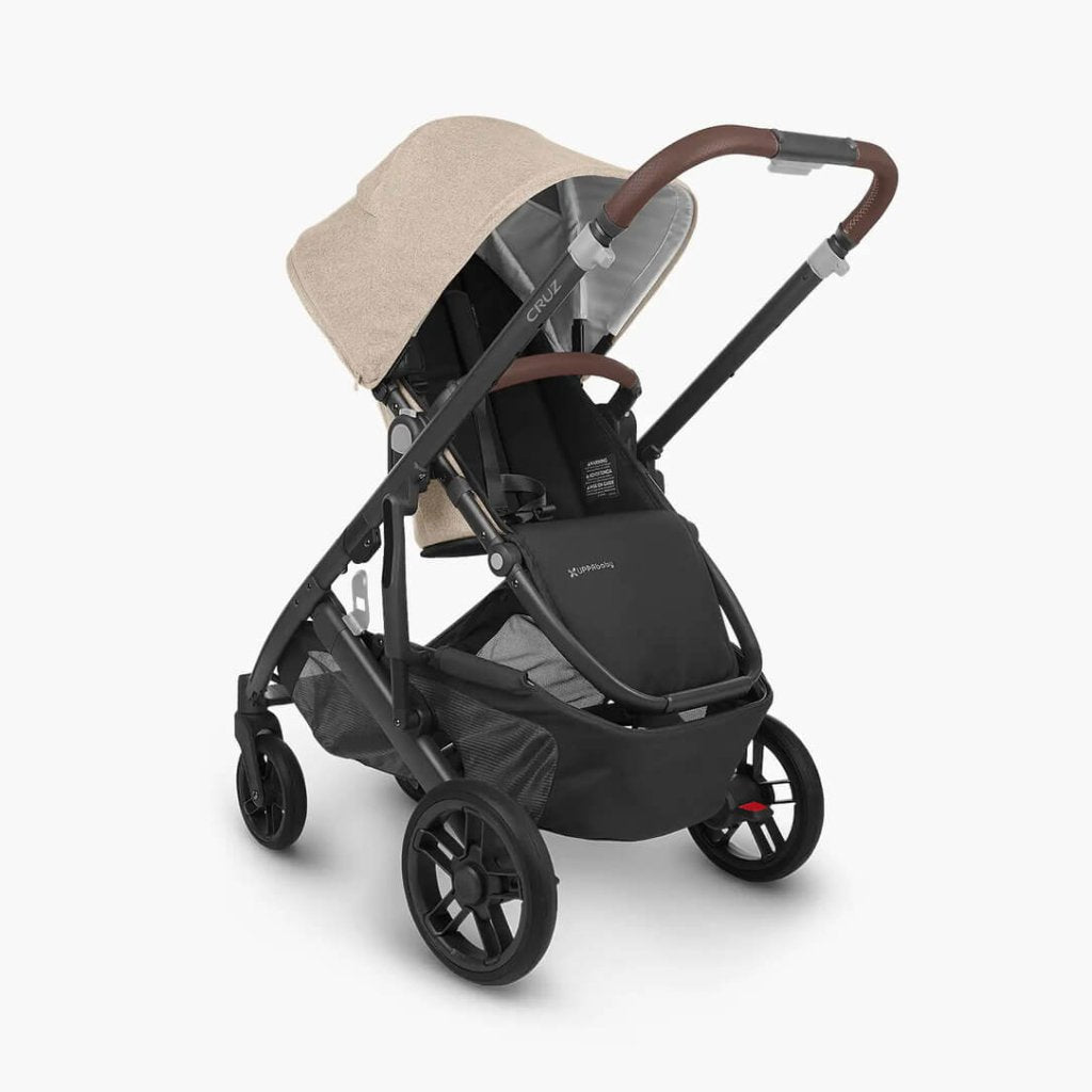 Bambinista - UPPABABY - Travel - UPPABABY CRUZ V2 Stroller - Oat Mélange | Carbon Frame | Chestnut Leather (Liam)