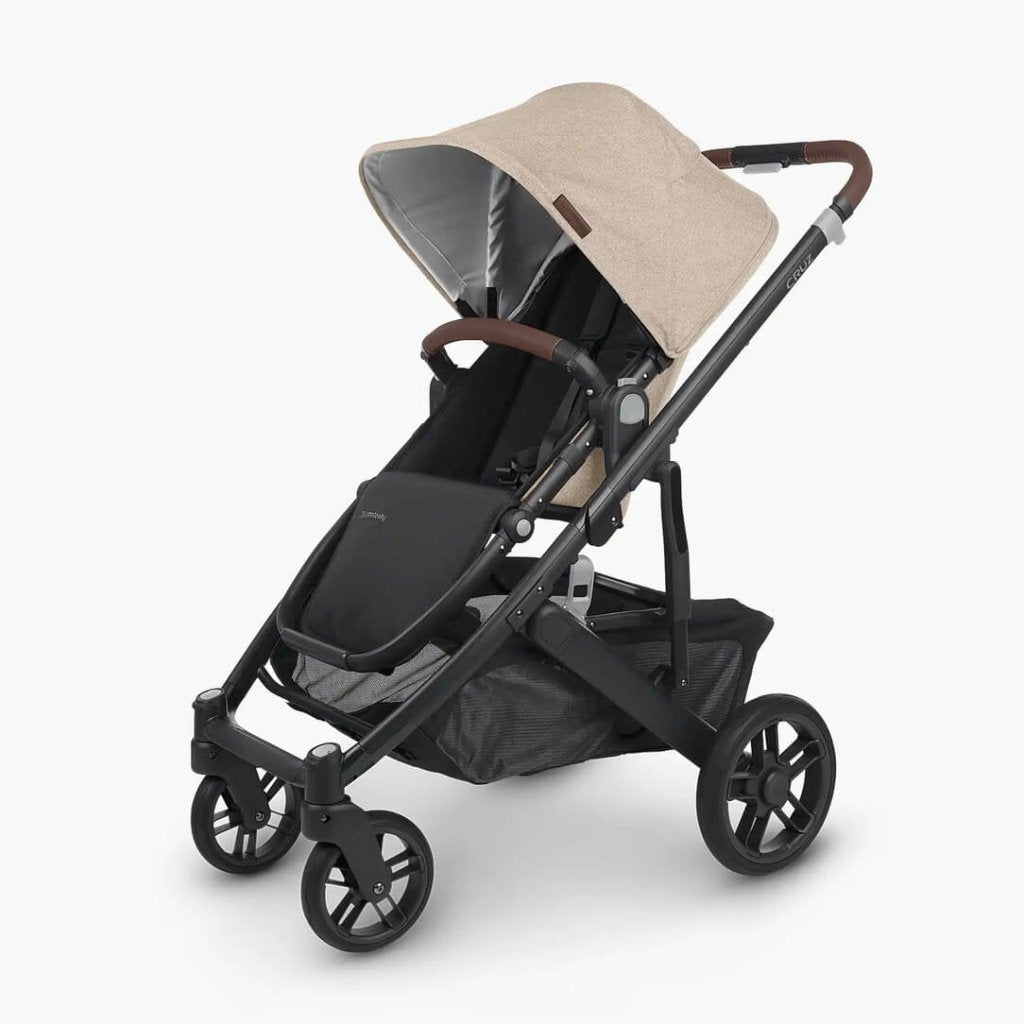 Bambinista - UPPABABY - Travel - UPPABABY CRUZ V2 Stroller - Oat Mélange | Carbon Frame | Chestnut Leather (Liam)