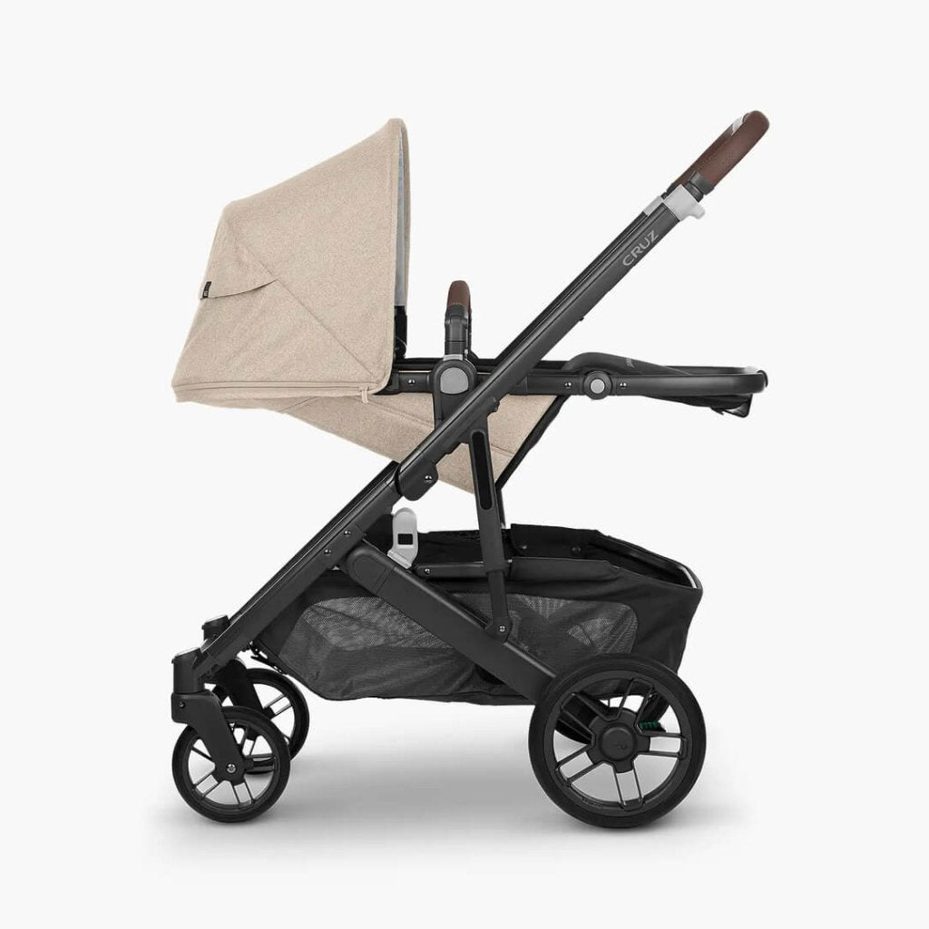 Bambinista - UPPABABY - Travel - UPPABABY CRUZ V2 Stroller - Oat Mélange | Carbon Frame | Chestnut Leather (Liam)