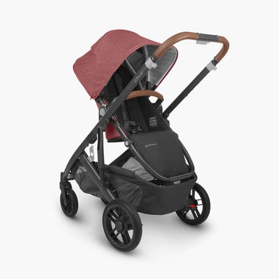 Bambinista - UPPABABY - Travel - UPPABABY CRUZ V2 Stroller - Rosewood Mélange | Carbon Frame | Saddle Leather (Lucy)