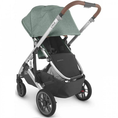 Bambinista - UPPABABY - Travel - UPPABABY CRUZ V2 Stroller - Sage Green Melange | Silver | Saddle Leather (Emmett)