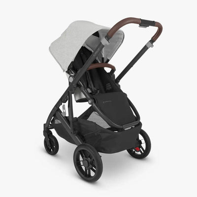 Bambinista - UPPABABY - Travel - UPPABABY CRUZ V2 Stroller - White & Grey Chenille | Carbon Frame | Chestnut Leather (Anthony)