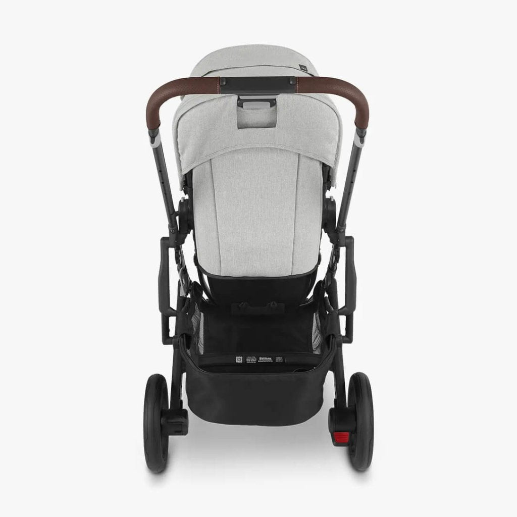 Bambinista - UPPABABY - Travel - UPPABABY CRUZ V2 Stroller - White & Grey Chenille | Carbon Frame | Chestnut Leather (Anthony)