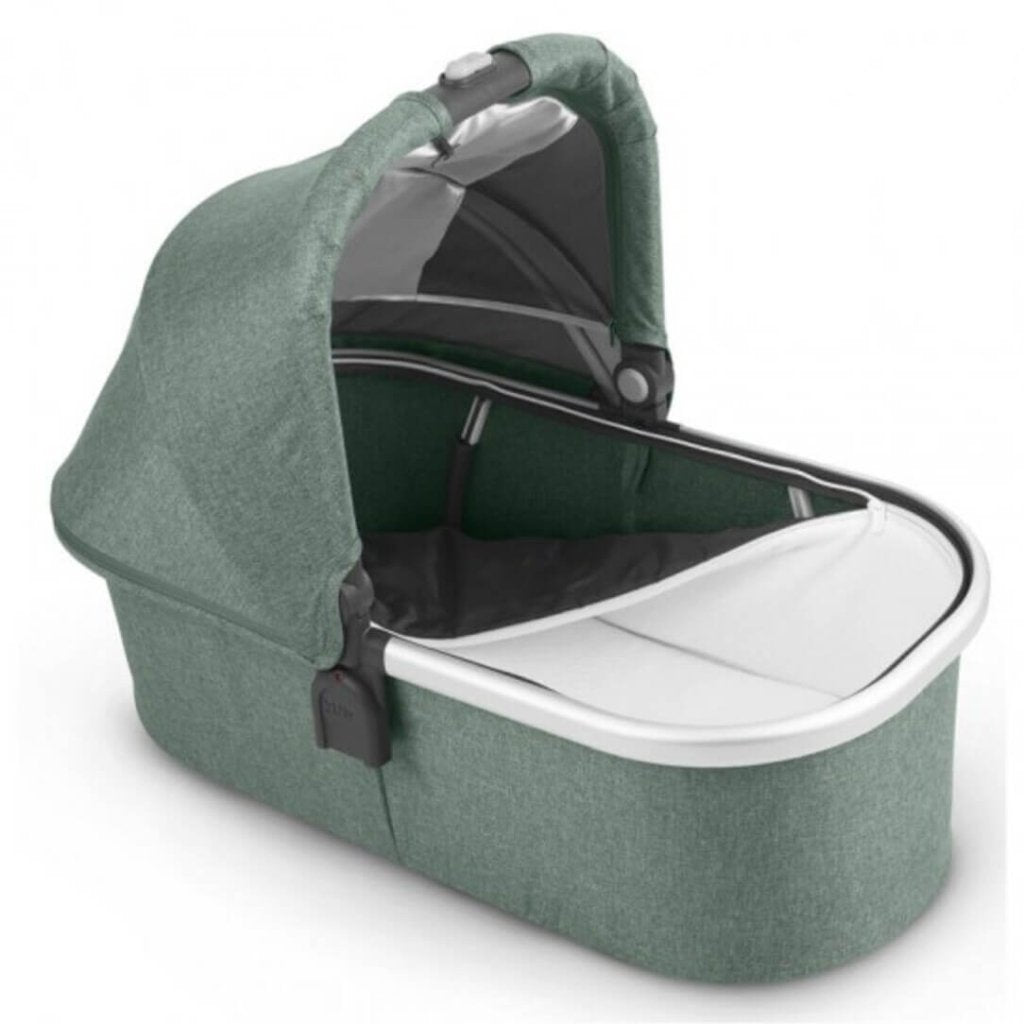 Bambinista - UPPABABY - Travel - UPPABABY VISTA V2 and CRUZ V2 Carry Cot - Sage Green Melange | Silver (Emmett)