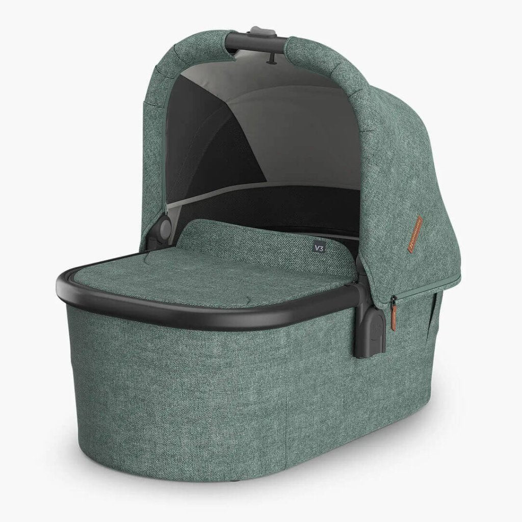 Bambinista - UPPABABY - Travel - UPPABABY VISTA V3 Carrycot - Green Mélange | Carbon Frame (Gwen)
