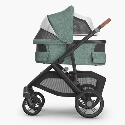 Bambinista - UPPABABY - Travel - UPPABABY VISTA V3 Carrycot - Green Mélange | Carbon Frame (Gwen)