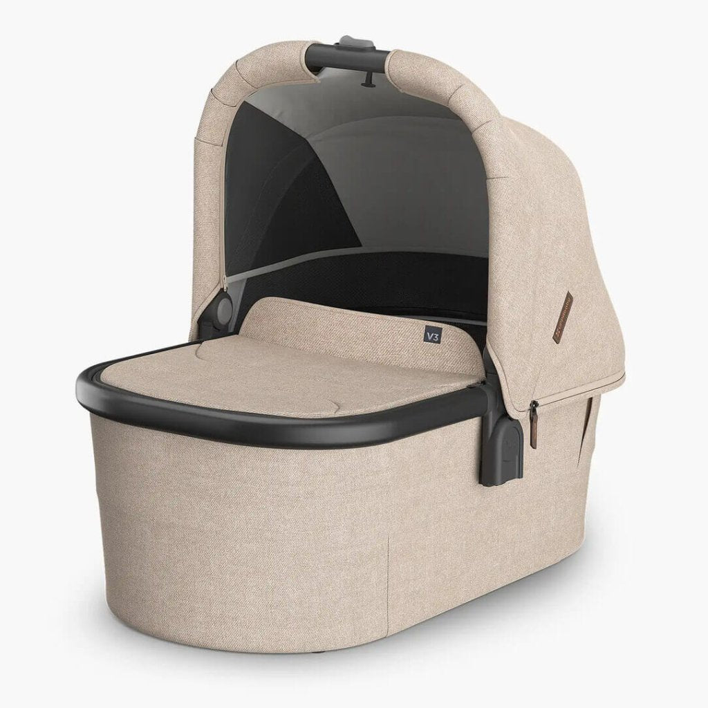 Bambinista - UPPABABY - Travel - UPPABABY VISTA V3 Carrycot - Oat Mélange | Carbon Frame (Liam)