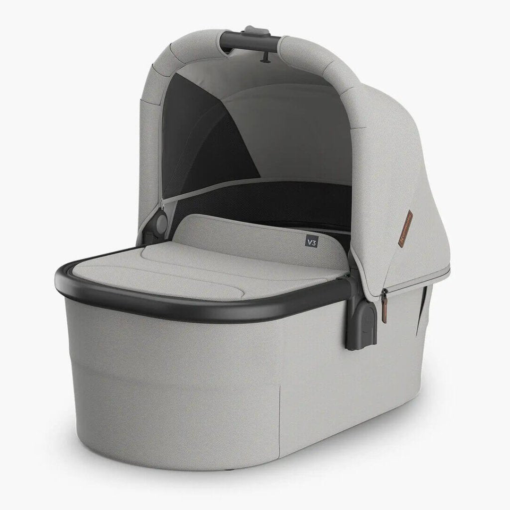Bambinista - UPPABABY - Travel - UPPABABY VISTA V3 Carrycot - Pearl Gray Jacquard | Carbon Frame (Savannah)