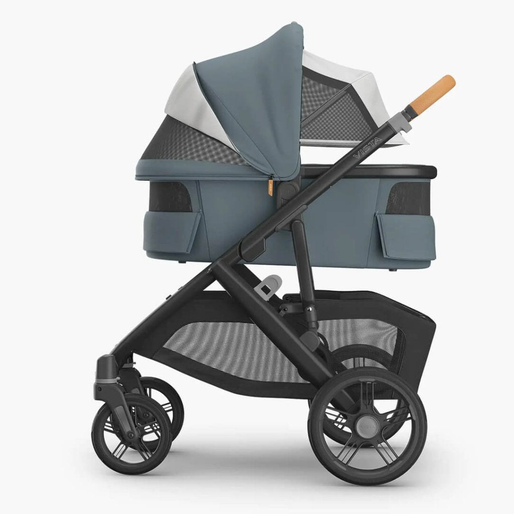 Bambinista - UPPABABY - Travel - UPPABABY VISTA V3 Carrycot - Stone Blue | Carbon Frame (Dillan)