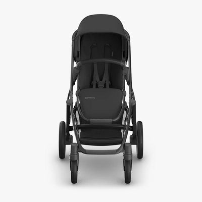 Bambinista - UPPABABY - Travel - UPPABABY VISTA V3 Pushchair with Bassinet - Charcoal | Carbon Frame | Black Leather (Jake)