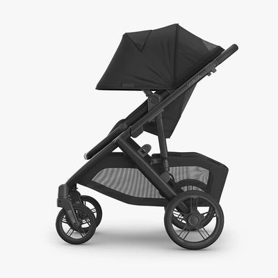 Bambinista - UPPABABY - Travel - UPPABABY VISTA V3 Pushchair with Bassinet - Charcoal | Carbon Frame | Black Leather (Jake)