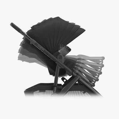 Bambinista - UPPABABY - Travel - UPPABABY VISTA V3 Pushchair with Bassinet - Charcoal | Carbon Frame | Black Leather (Jake)