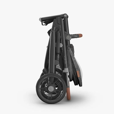 Bambinista - UPPABABY - Travel - UPPABABY VISTA V3 Pushchair with Bassinet - Charcoal Mélange | Carbon Frame | Saddle Leather (GREYSON)