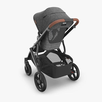Bambinista - UPPABABY - Travel - UPPABABY VISTA V3 Pushchair with Bassinet - Charcoal Mélange | Carbon Frame | Saddle Leather (GREYSON)