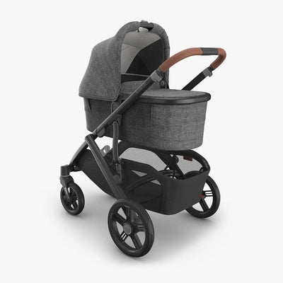 Bambinista - UPPABABY - Travel - UPPABABY VISTA V3 Pushchair with Bassinet - Charcoal Mélange | Carbon Frame | Saddle Leather (GREYSON)