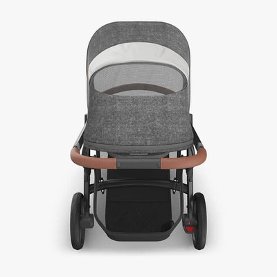 Bambinista - UPPABABY - Travel - UPPABABY VISTA V3 Pushchair with Bassinet - Charcoal Mélange | Carbon Frame | Saddle Leather (GREYSON)