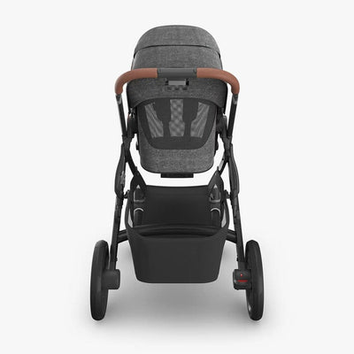 Bambinista - UPPABABY - Travel - UPPABABY VISTA V3 Pushchair with Bassinet - Charcoal Mélange | Carbon Frame | Saddle Leather (GREYSON)