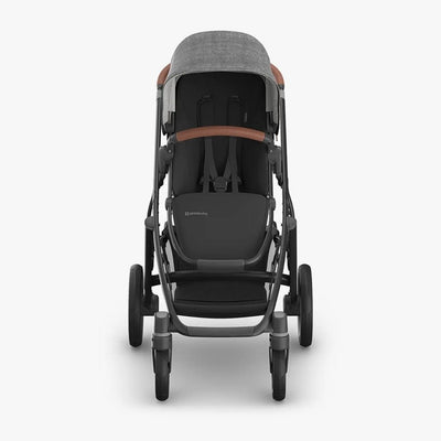Bambinista - UPPABABY - Travel - UPPABABY VISTA V3 Pushchair with Bassinet - Charcoal Mélange | Carbon Frame | Saddle Leather (GREYSON)